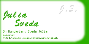 julia sveda business card